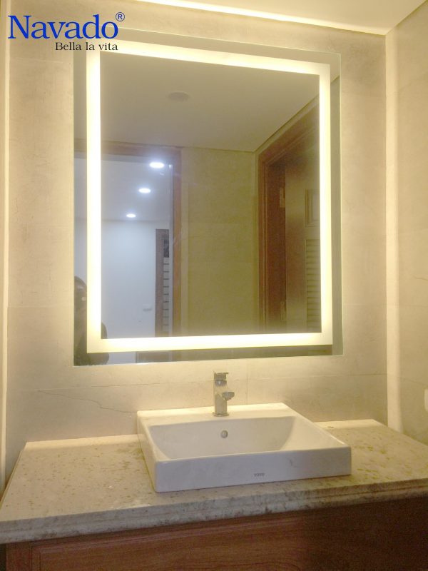 Gương treo đèn led phòng tắm