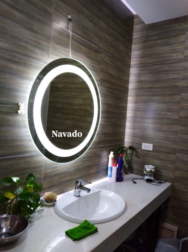 Gương tròn đèn led cho phòng tắm
