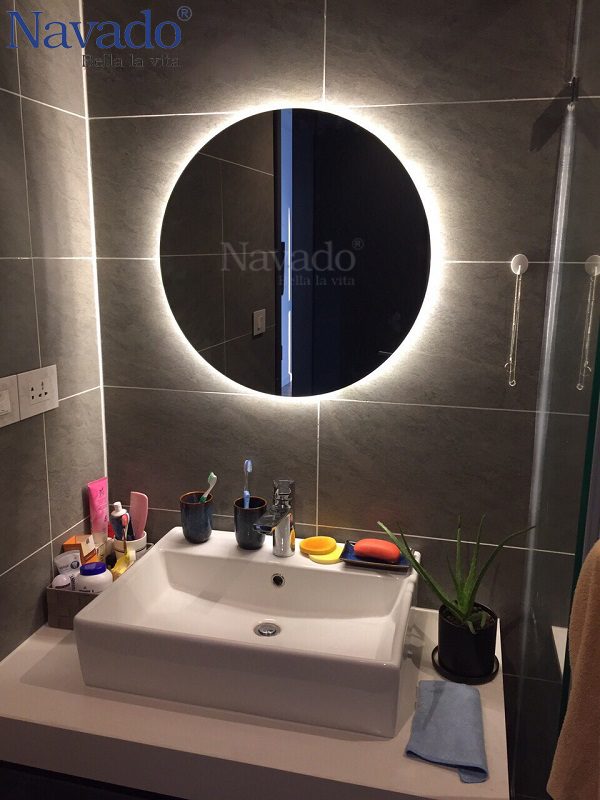 Gương đèn led hắt sáng cho phòng tắm